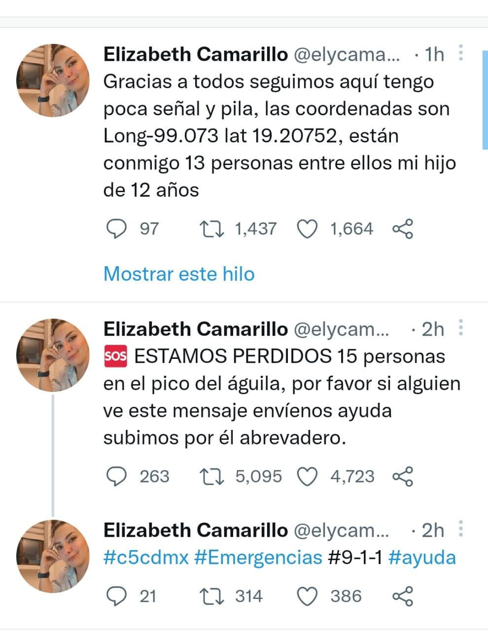Mujer pide ayuda en redes sociales tras perderse junto con quince personas en el Ajusco