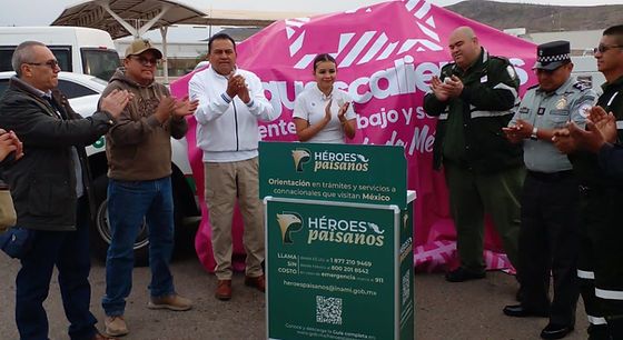 Paisanos reciben respaldo en su traslado hacia Aguascalientes